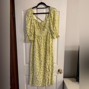 Lovers and friends dress with slit in front